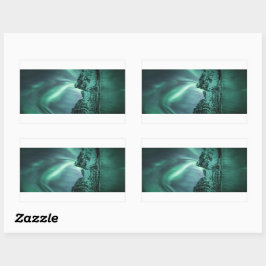 Northern Lights自然写真 長方形シール