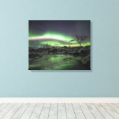 Northern Lights風景写真 キャンバスプリント (インサイチュ (ウッドフロア))