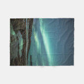Northern Lights風景写真 フリースブランケット (正面(横))