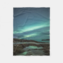 Northern Lights風景写真 フリースブランケット