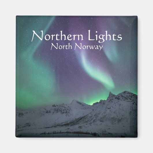 Northern Lights風景写真 マグネット (正面)