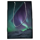 Northern Lights風景写真 ミディアムペーパーバッグ (正面)