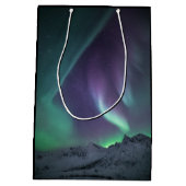 Northern Lights風景写真 ミディアムペーパーバッグ (裏面)