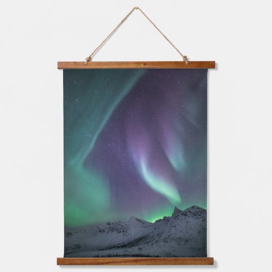Northern Lights風景写真 吊り下げ型タペストリー (正面)