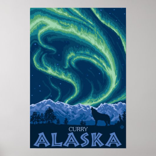 Northern Lights – アラスカ，カレー ポスター (正面)