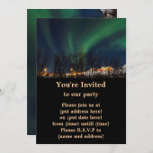 Northern Lights -オーロラBorealisアイスランド 招待状 (正面/裏面)