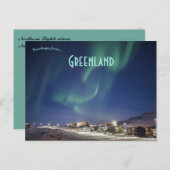 Northern Lights Above Nuuk Greenland ポストカード (正面/裏面)