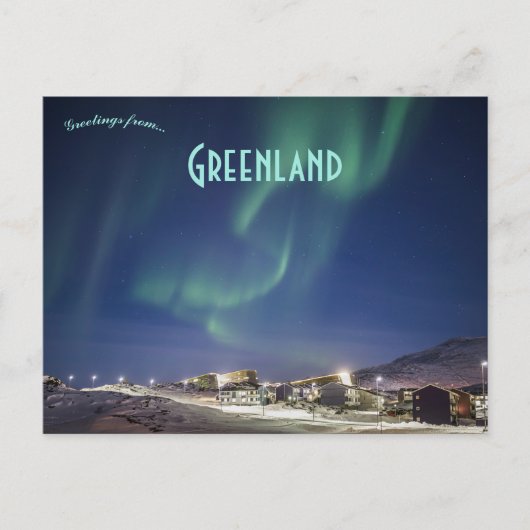 Northern Lights Above Nuuk Greenland ポストカード (正面)