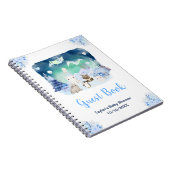 Northern Lights Animals Baby Shower Guest Book ノートブック (右側)