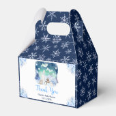 Northern Lights Animals Baby Shower Thank You フェイバーボックス (裏面サイド)