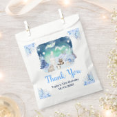 Northern Lights Animals Birthday Party Thank You フェイバーバッグ (クリップ留めされた状態)