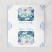 Northern Lights Arctic Animals Baby Shower プレイスカード (外部開封)