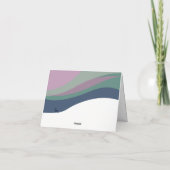 Northern Lights at the A-Frame Folded Holiday Card カード (裏面)