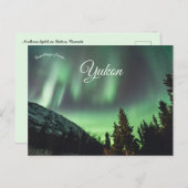 Northern Lights Aurora Borealis in Yukon Canada ポストカード (正面/裏面)