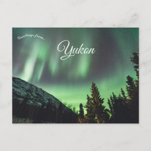 Northern Lights Aurora Borealis in Yukon Canada ポストカード