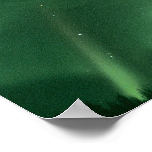 Northern lights, Aurora borealis, over foothills ポスター (角)