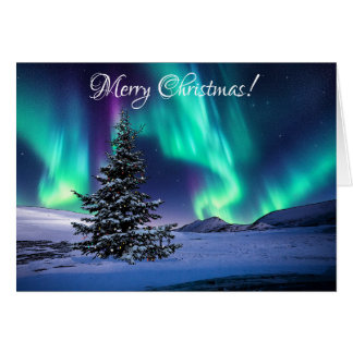 Northern Lights Christmas - 5" x 7"アートカード