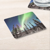 Northern Lights | Denaliの国立公園 スクエアペーパーコースター (アングル)
