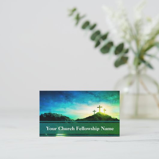 Northern Lights Empty Tomb Three Crosses Pastor 名刺 (スタンド正面)