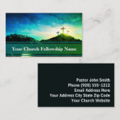 Northern Lights Empty Tomb Three Crosses Pastor 名刺 (正面/裏面)