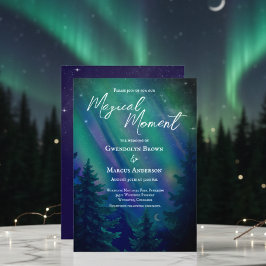 Northern Lights Forrest Magical Moment Wedding  招待状