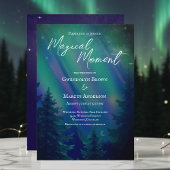 Northern Lights Forrest Magical Moment Wedding  招待状