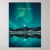 Northern Lights, Iceland Travel Artwork ポスター (正面)