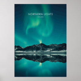 Northern Lights, Iceland Travel Artwork ポスター