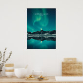 Northern Lights, Iceland Travel Artwork ポスター (キッチン)