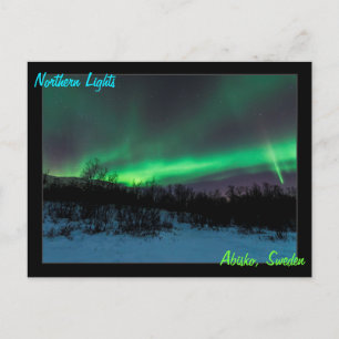 Northern Lights inスウェーデンのはがき ポストカード
