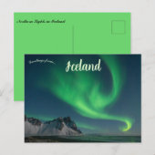 Northern Lights in Iceland ポストカード (正面/裏面)