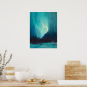 Northern Lights, Juneau, Alaska by Sydney Laurence ポスター (キッチン)