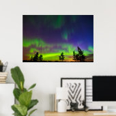 Northern Lights | Manitoba Canada ポスター (ホームオフィス)