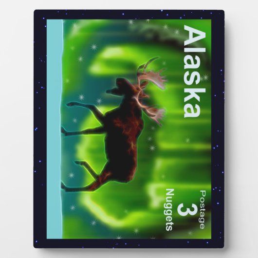 Northern Lights Moose フォトプラーク (正面)