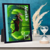 Northern Lights Moose フォトプラーク (側面)