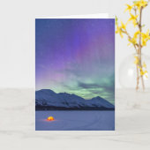 Northern Lights Moose Pass | Kenai Peninsula カード (黄色い花)