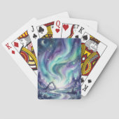 Northern Lights Night Sky Romantic Landscape トランプ (裏面)