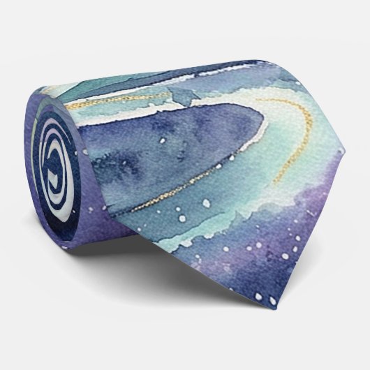 Northern Lights Night Sky Romantic Landscape ネクタイ (ロール)