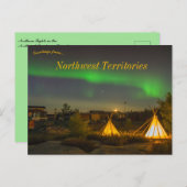 Northern Lights Northwest Territories Canada ポストカード (正面/裏面)