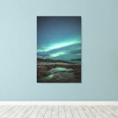 Northern Lights Norway キャンバスプリント (インサイチュ (ウッドフロア))