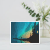 Northern Lights, sloop by the sea, interior light ポストカード (スタンド正面)