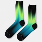 Northern Lights Socks Aurora Art Socks Customized ソックス (左)