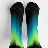 Northern Lights Socks Aurora Art Socks Customized ソックス (上部)