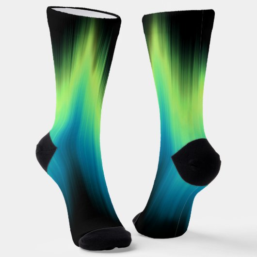 Northern Lights Socks Aurora Art Socks Customized ソックス (傾斜あり)
