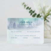 Northern Lights Starry Skyの結婚反応 招待状 (スタンド正面)