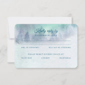 Northern Lights Starry Skyの結婚反応 招待状 (正面)