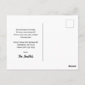 Northern Lights Winter Forestの引っ越しました写真 ポストカード (裏面)