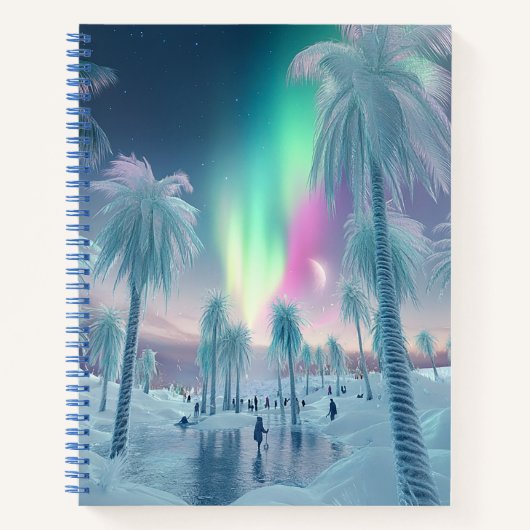 Northern Lights Winter Wonderland Notebook ノートブック (正面)