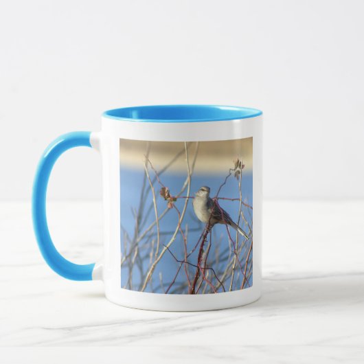 Northern Mockingbirdフォトマグカップ マグカップ (左)