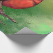 Northern Red Cardinal Bird Wrapping Paper ラッピングペーパー (角)